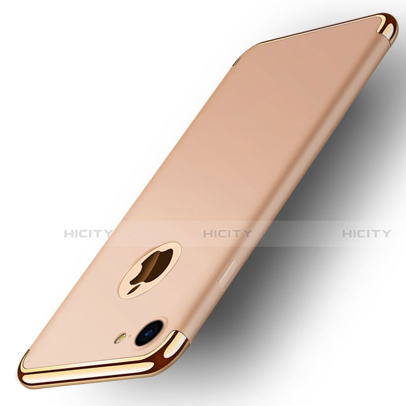 Carcasa Bumper Lujo Marco de Metal y Plastico M02 para Apple iPhone SE (2020) Oro
