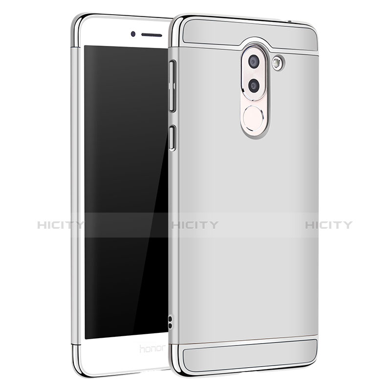 Carcasa Bumper Lujo Marco de Metal y Plastico M02 para Huawei Honor 6X Plata