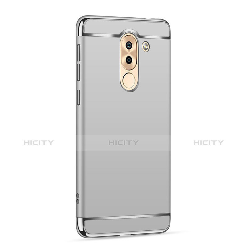 Carcasa Bumper Lujo Marco de Metal y Plastico M02 para Huawei Honor 6X Plata