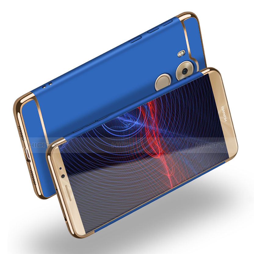 Carcasa Bumper Lujo Marco de Metal y Plastico M02 para Huawei Mate 8 Azul