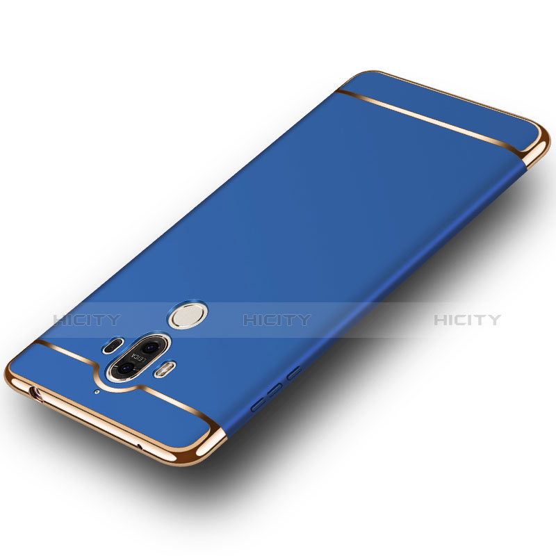 Carcasa Bumper Lujo Marco de Metal y Plastico M02 para Huawei Mate 9 Azul