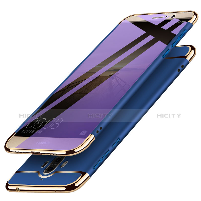 Carcasa Bumper Lujo Marco de Metal y Plastico M02 para Huawei Mate 9 Azul