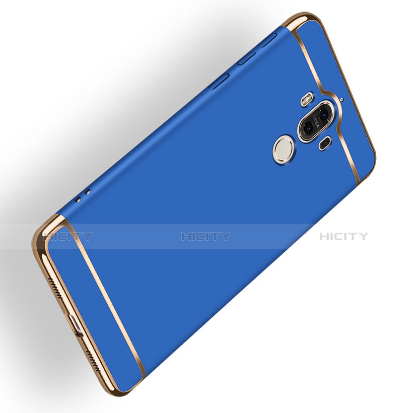 Carcasa Bumper Lujo Marco de Metal y Plastico M02 para Huawei Mate 9 Azul