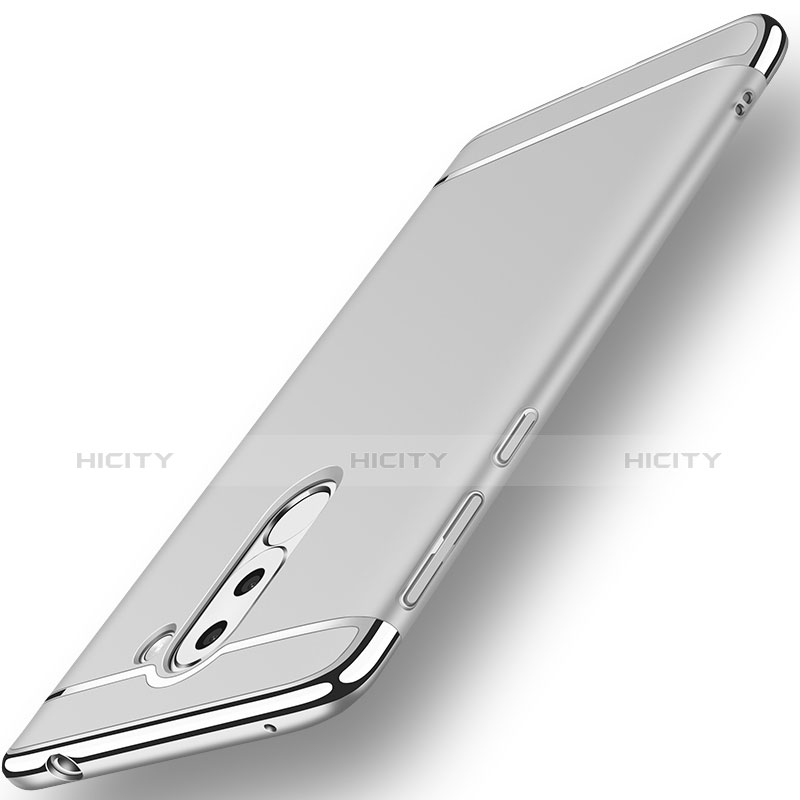 Carcasa Bumper Lujo Marco de Metal y Plastico M02 para Huawei Mate 9 Lite Plata