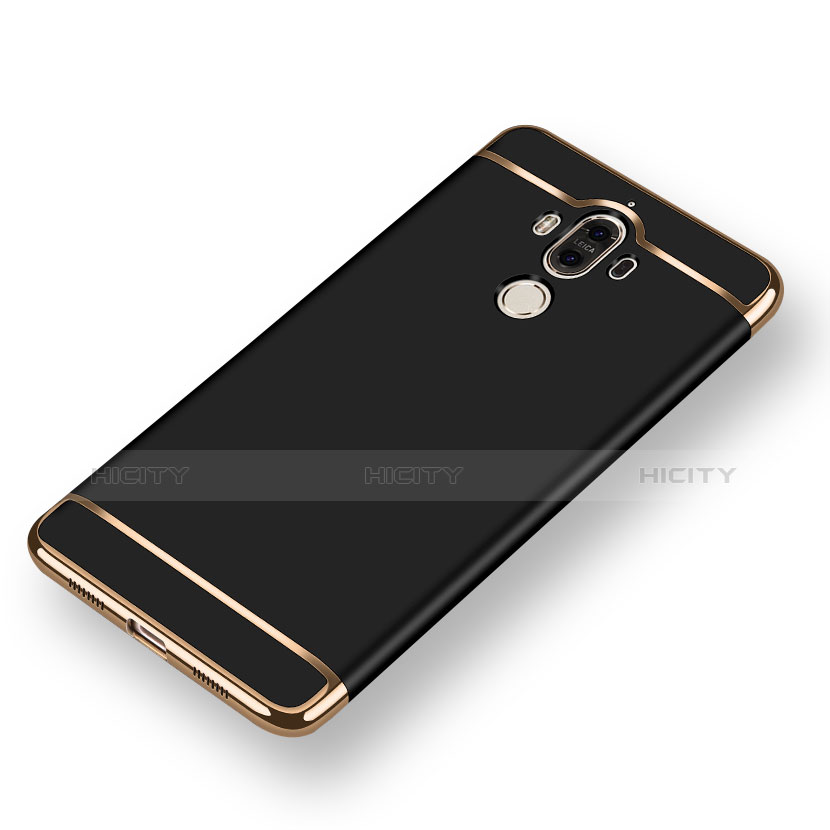 Carcasa Bumper Lujo Marco de Metal y Plastico M02 para Huawei Mate 9 Negro