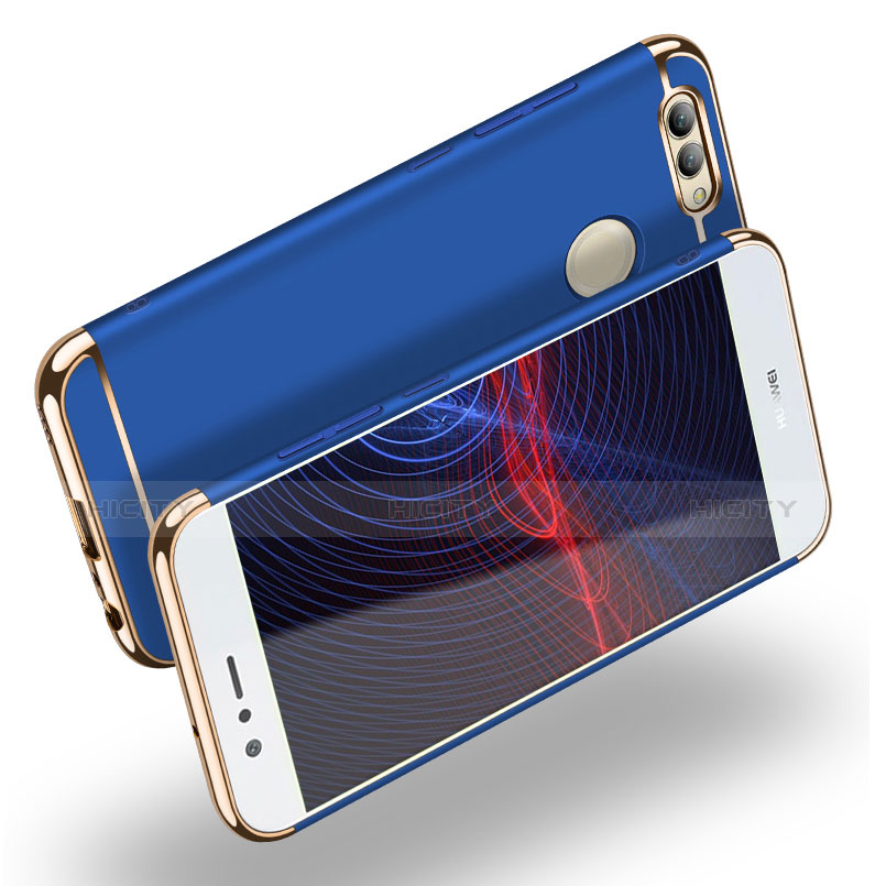 Carcasa Bumper Lujo Marco de Metal y Plastico M02 para Huawei Nova 2 Plus Azul