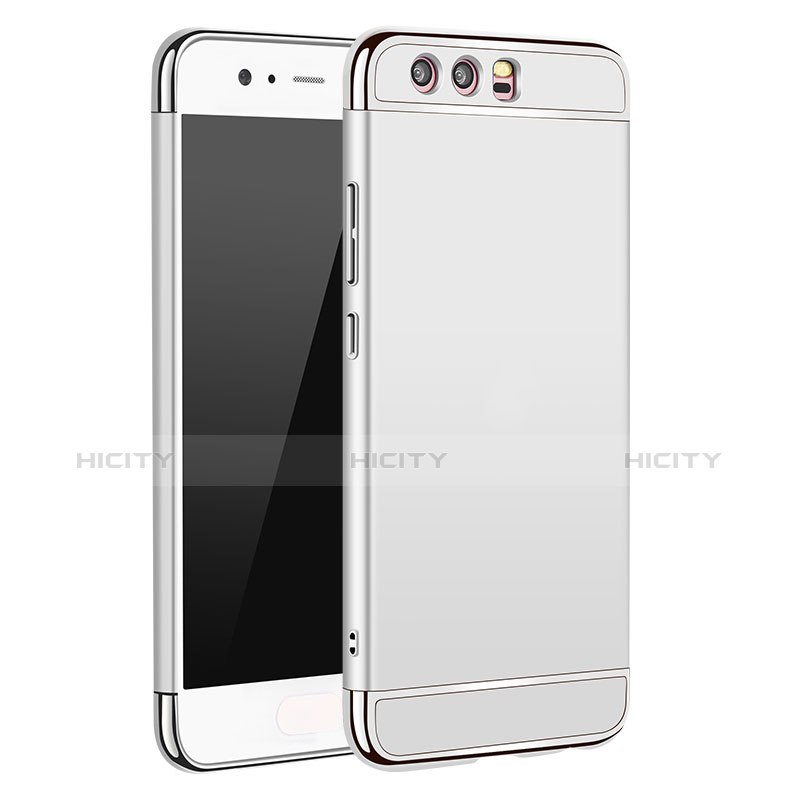 Carcasa Bumper Lujo Marco de Metal y Plastico M02 para Huawei P10 Plata