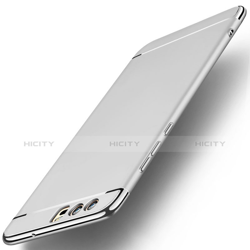 Carcasa Bumper Lujo Marco de Metal y Plastico M02 para Huawei P10 Plata