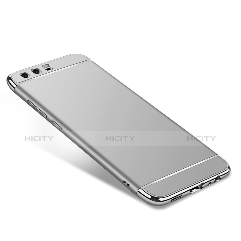 Carcasa Bumper Lujo Marco de Metal y Plastico M02 para Huawei P10 Plata