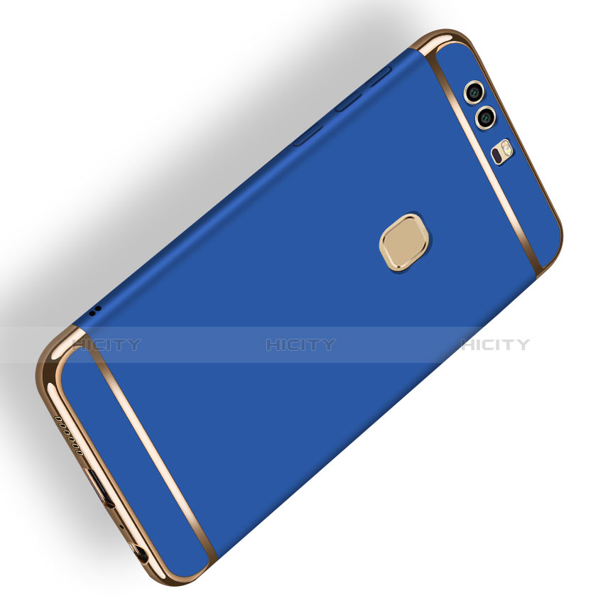 Carcasa Bumper Lujo Marco de Metal y Plastico M02 para Huawei P9 Azul