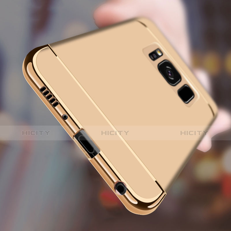 Carcasa Bumper Lujo Marco de Metal y Plastico M02 para Samsung Galaxy S8 Oro