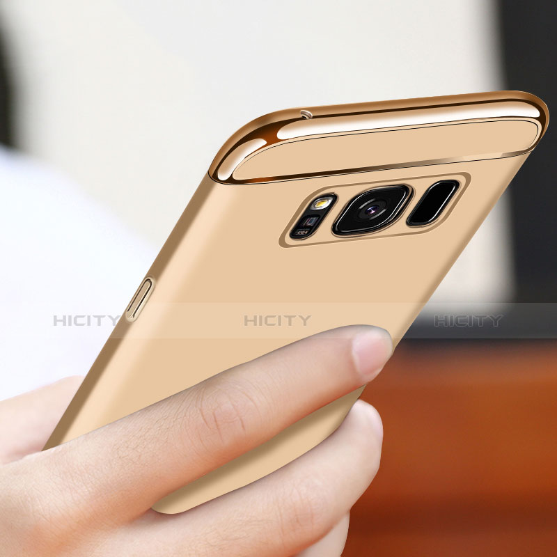 Carcasa Bumper Lujo Marco de Metal y Plastico M02 para Samsung Galaxy S8 Plus Oro