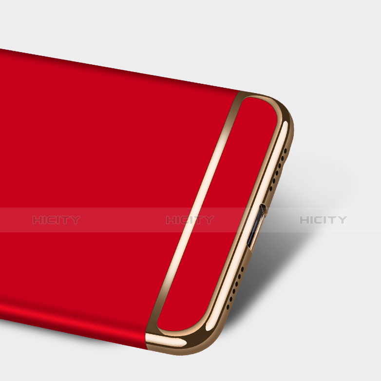 Carcasa Bumper Lujo Marco de Metal y Plastico para Huawei Honor 8 Lite Rojo