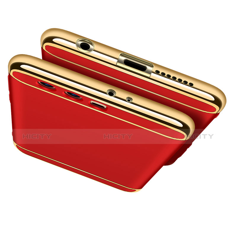 Carcasa Bumper Lujo Marco de Metal y Plastico para Huawei Honor 9 Rojo
