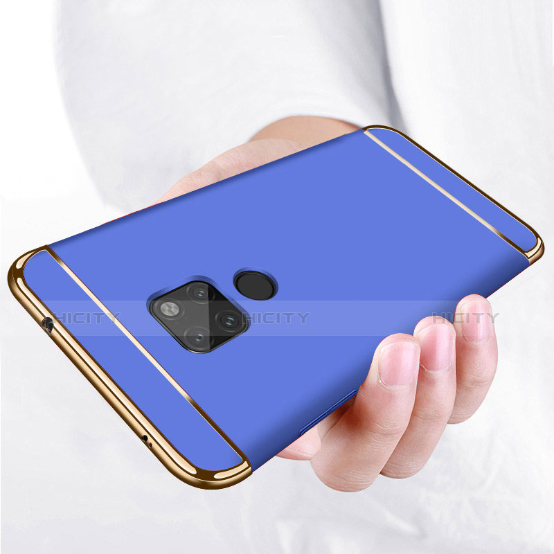 Carcasa Bumper Lujo Marco de Metal y Plastico para Huawei Mate 20 Azul