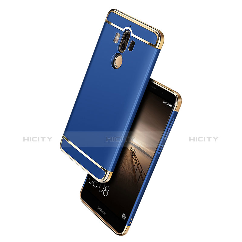 Carcasa Bumper Lujo Marco de Metal y Plastico para Huawei Mate 9 Azul