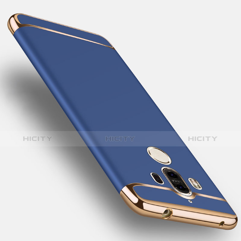 Carcasa Bumper Lujo Marco de Metal y Plastico para Huawei Mate 9 Azul