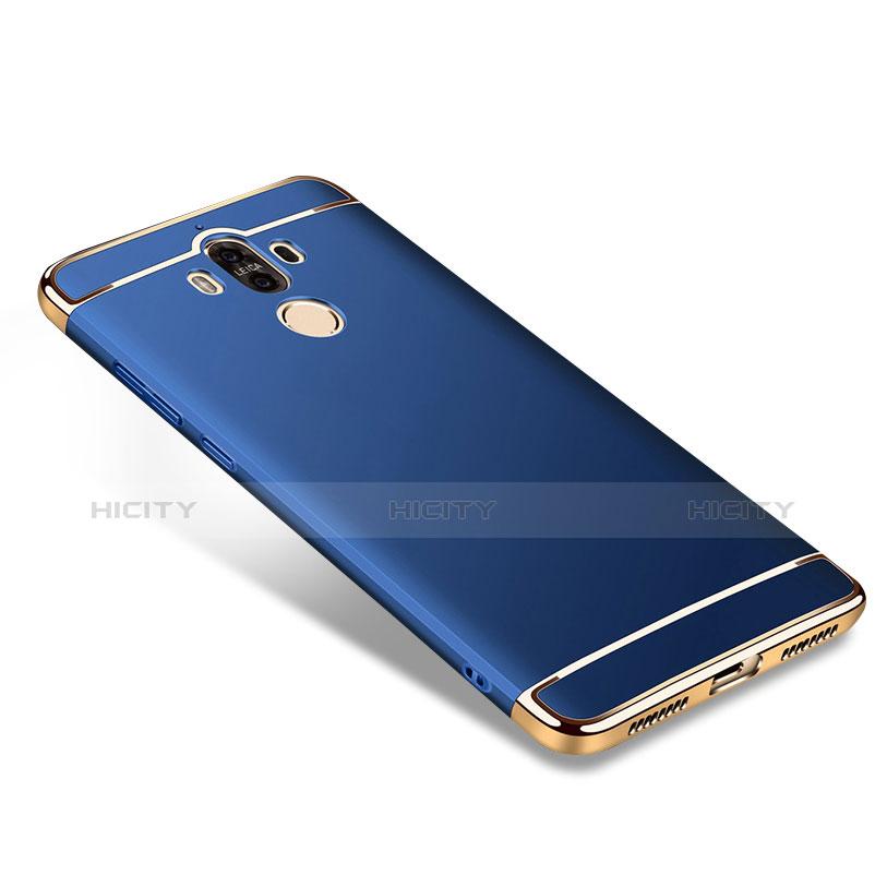 Carcasa Bumper Lujo Marco de Metal y Plastico para Huawei Mate 9 Azul