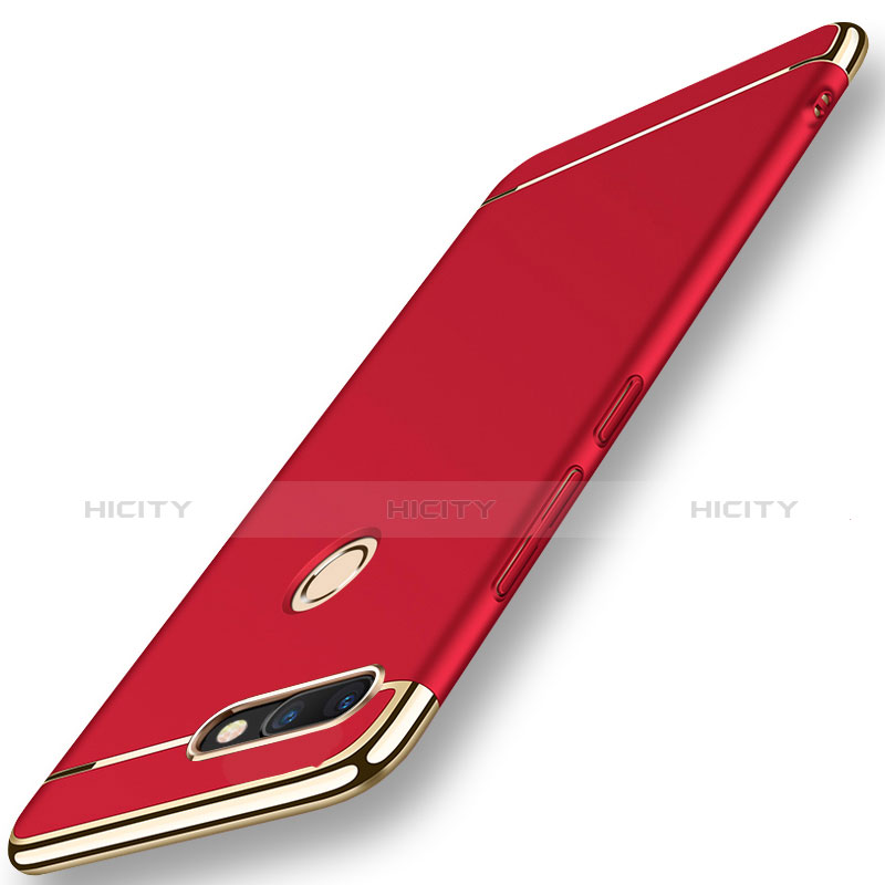 Carcasa Bumper Lujo Marco de Metal y Plastico para Huawei Nova 2 Plus Rojo
