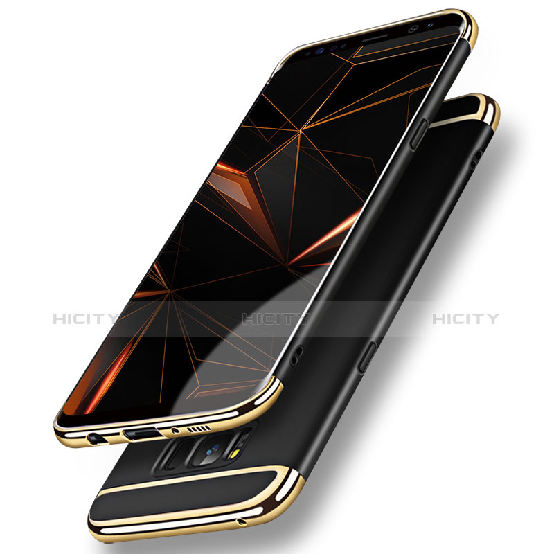 Carcasa Bumper Lujo Marco de Metal y Plastico para Samsung Galaxy S8 Negro