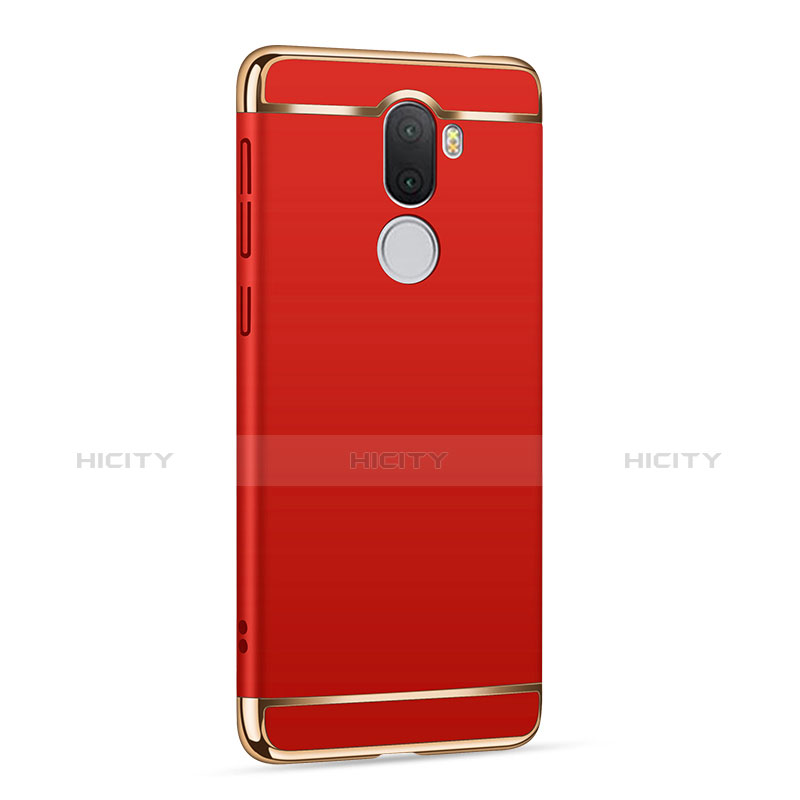 Carcasa Bumper Lujo Marco de Metal y Plastico para Xiaomi Mi 5S Plus Rojo