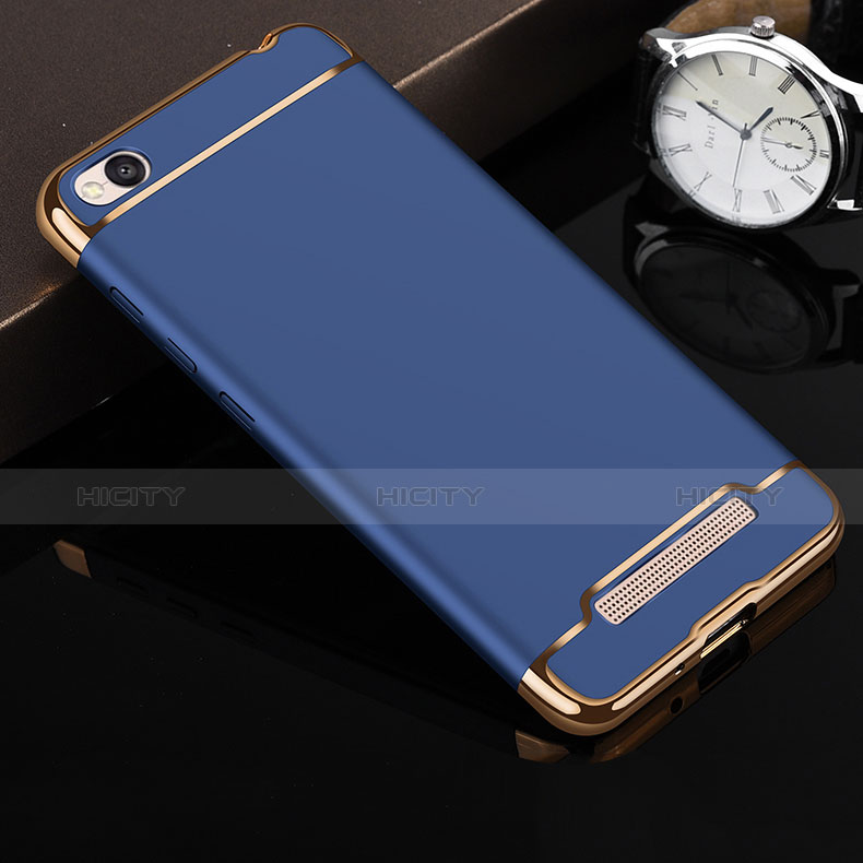 Carcasa Bumper Lujo Marco de Metal y Plastico para Xiaomi Redmi 4A Azul
