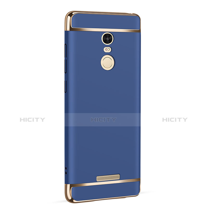 Carcasa Bumper Lujo Marco de Metal y Plastico para Xiaomi Redmi Note 3 MediaTek Azul