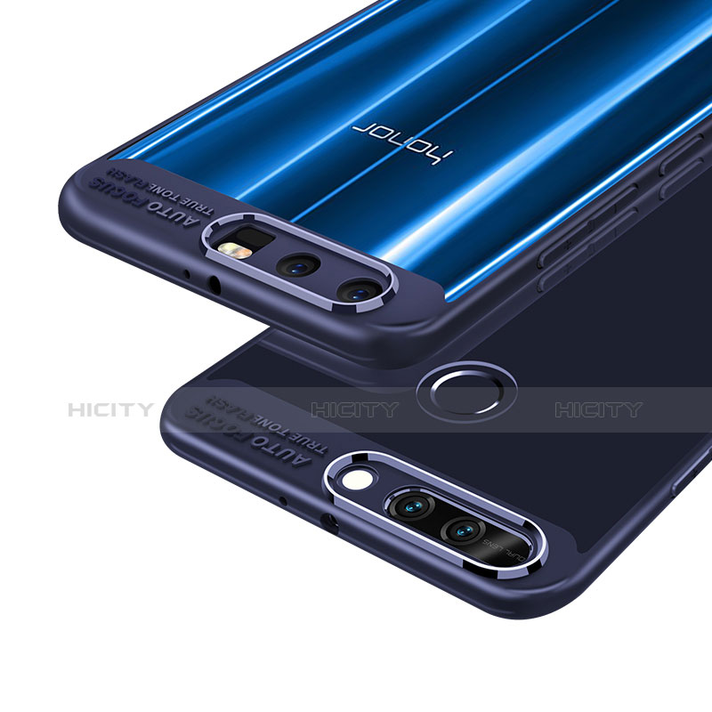 Carcasa Bumper Silicona Transparente Espejo 360 Grados para Huawei Honor 9 Azul