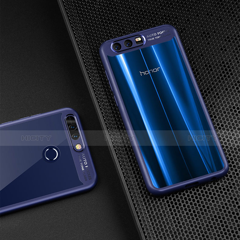 Carcasa Bumper Silicona Transparente Espejo 360 Grados para Huawei Honor 9 Azul