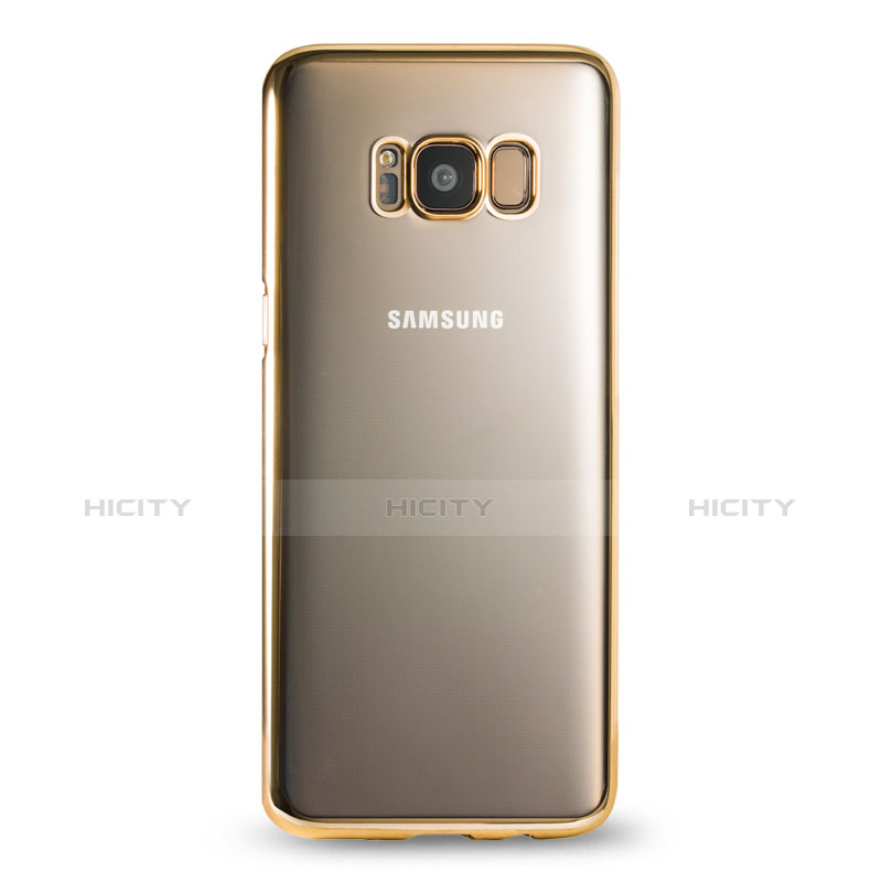 Carcasa Bumper Silicona Transparente Gel para Samsung Galaxy S8 Plus Oro