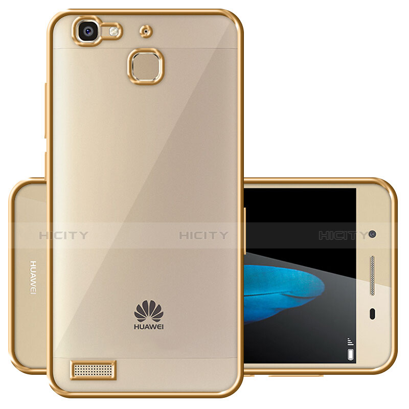 Carcasa Bumper Silicona Transparente Mate para Huawei G8 Mini Oro