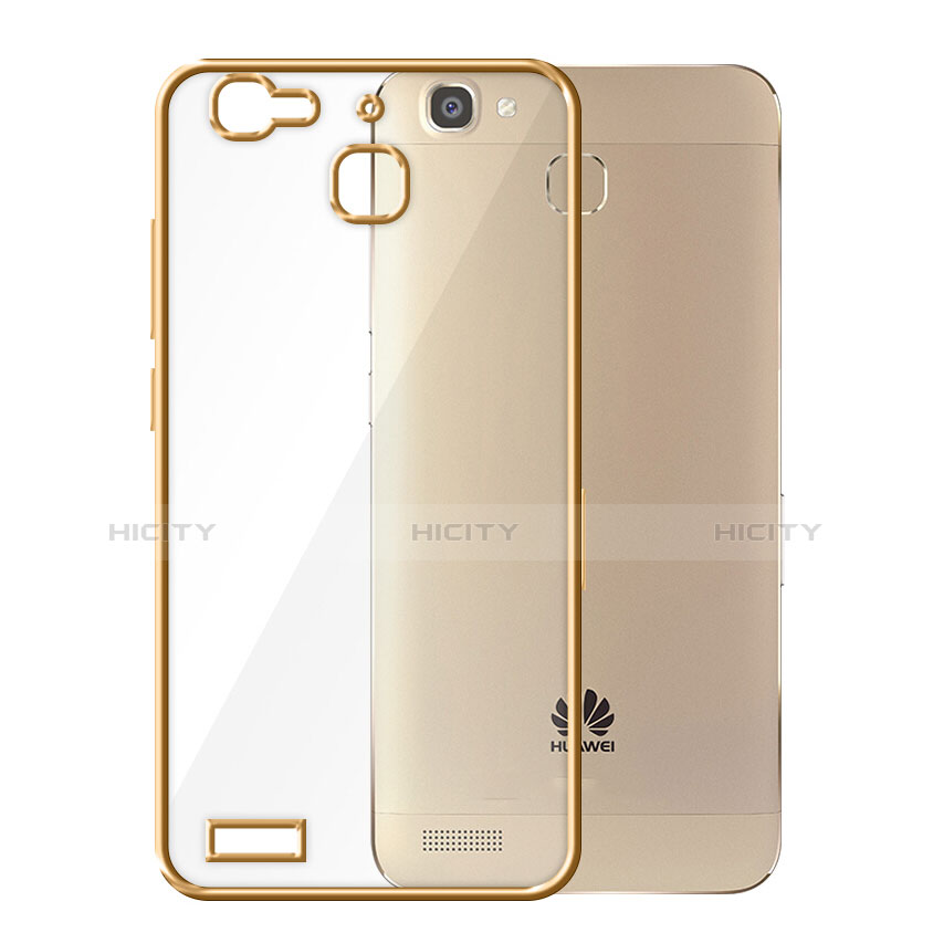 Carcasa Bumper Silicona Transparente Mate para Huawei G8 Mini Oro