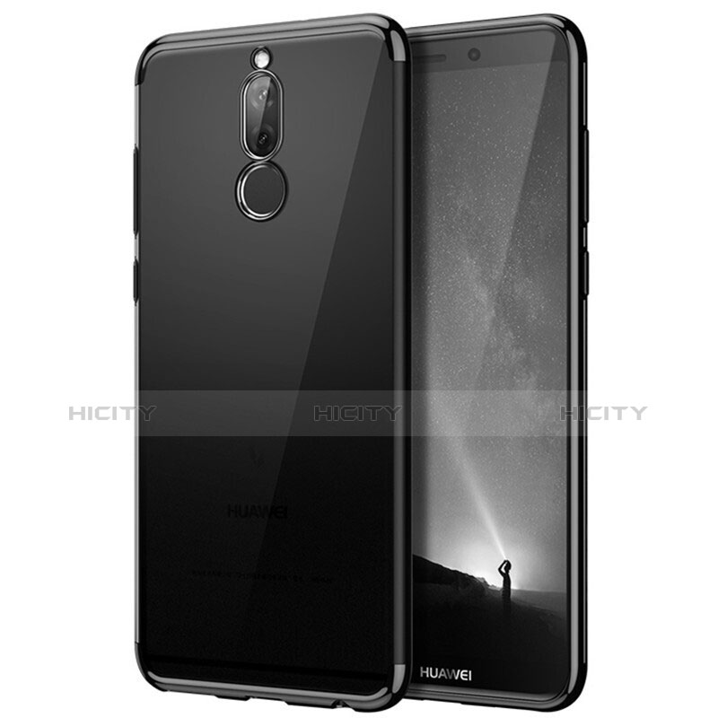 Carcasa Bumper Silicona Transparente Mate para Huawei Mate 10 Lite Negro