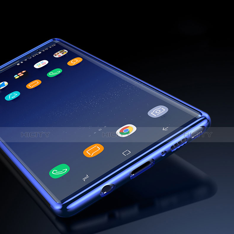 Carcasa Bumper Silicona Transparente Mate R02 para Samsung Galaxy Note 8 Duos N950F Azul