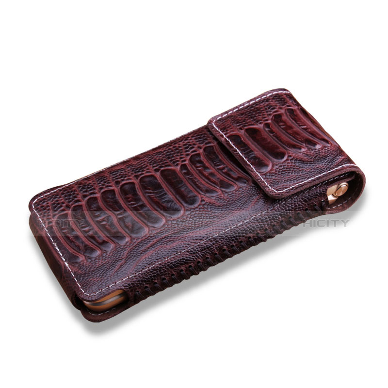 Carcasa de Cuero Cartera Cocodrilo para Samsung W(2017) Marron