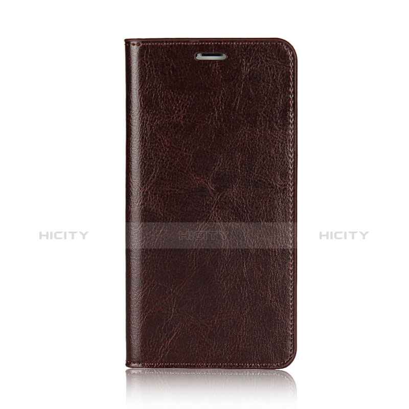 Carcasa de Cuero Cartera con Soporte F01 para Apple iPhone X Marron