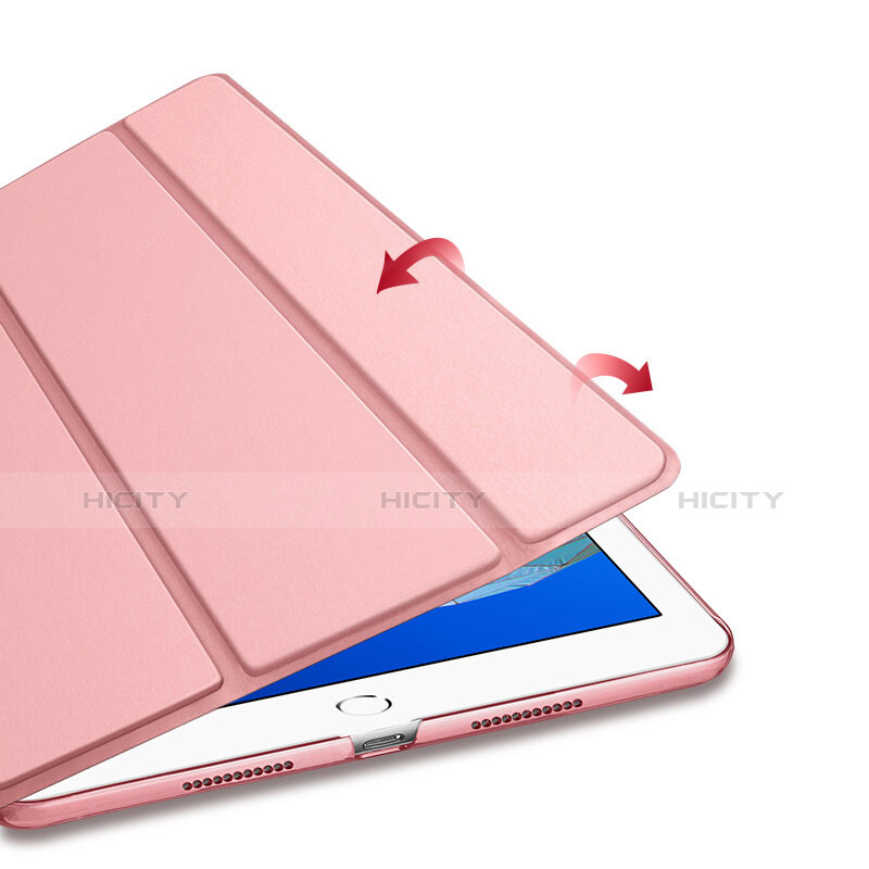 Carcasa de Cuero Cartera con Soporte L01 para Apple iPad Air 3 Oro Rosa