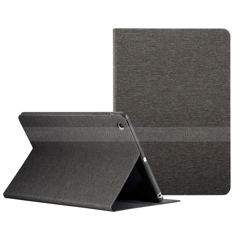 Carcasa de Cuero Cartera con Soporte L01 para Apple iPad Mini 2 Negro