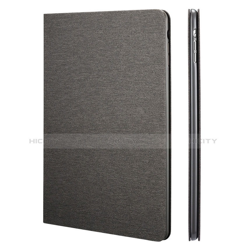 Carcasa de Cuero Cartera con Soporte L01 para Apple iPad Mini 3 Negro