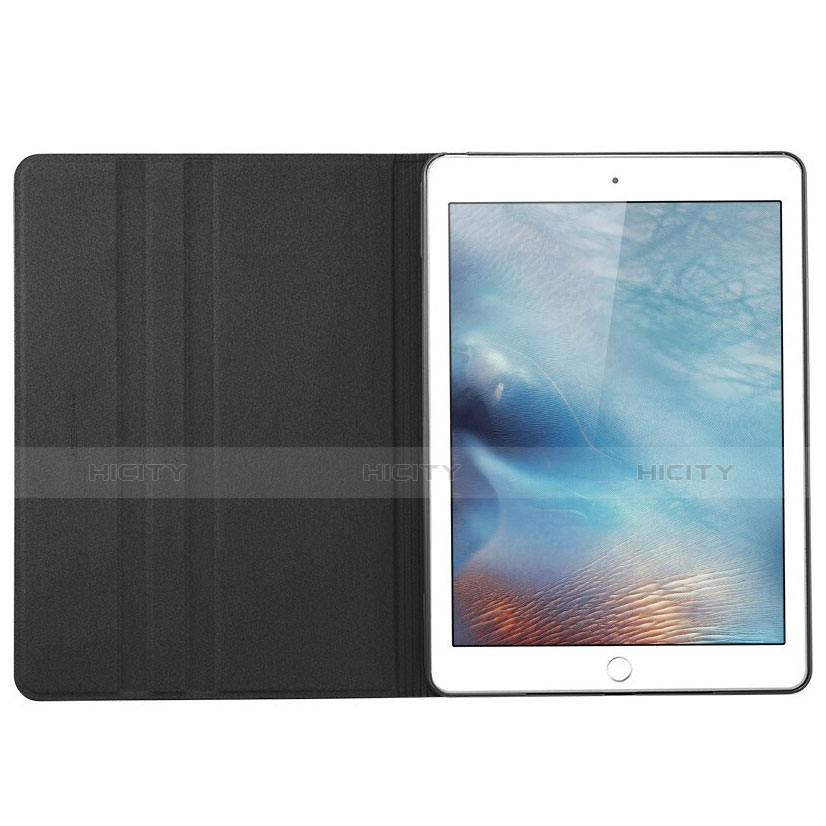 Carcasa de Cuero Cartera con Soporte L01 para Apple iPad Pro 9.7 Negro