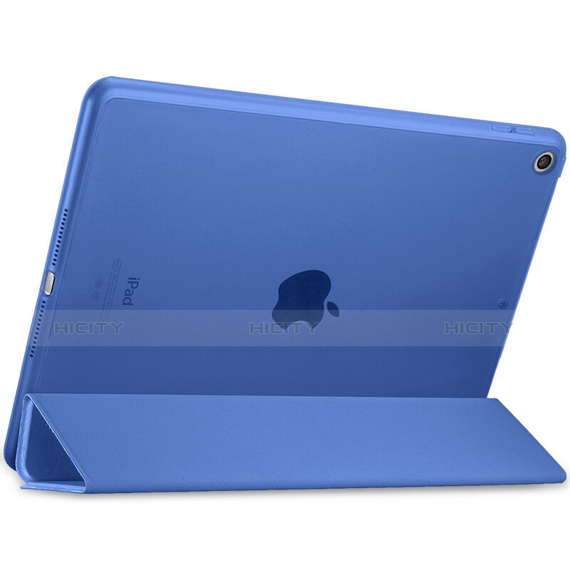 Carcasa de Cuero Cartera con Soporte L01 para Apple New iPad 9.7 (2017) Azul