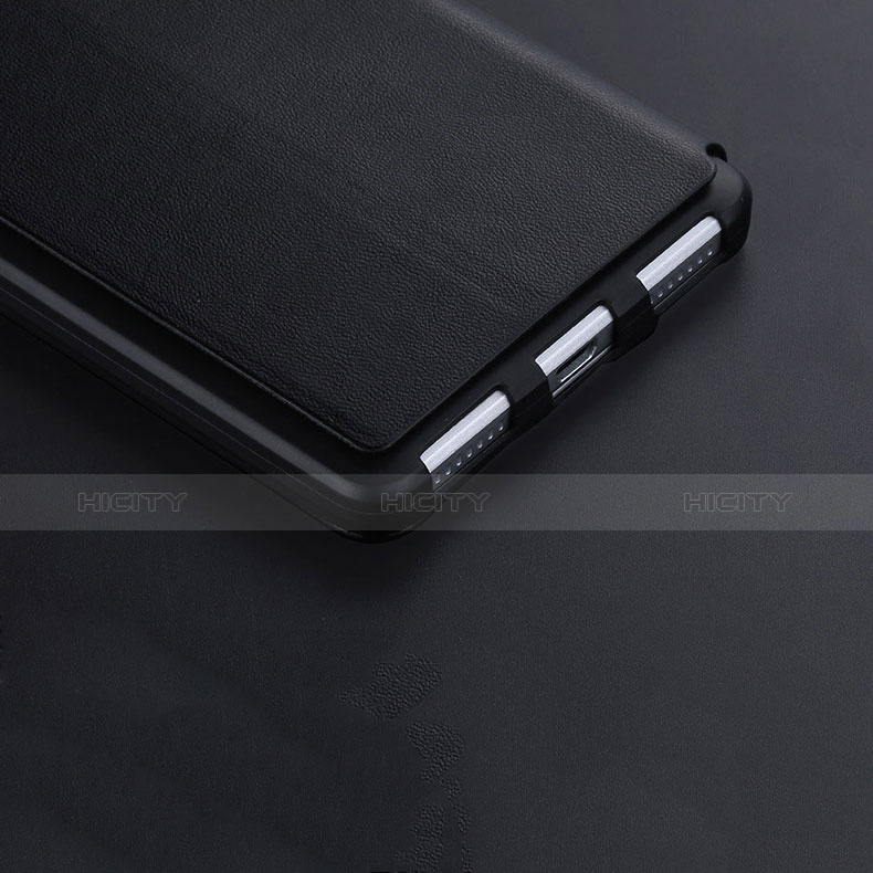Carcasa de Cuero Cartera con Soporte L01 para Huawei Honor 7 Negro