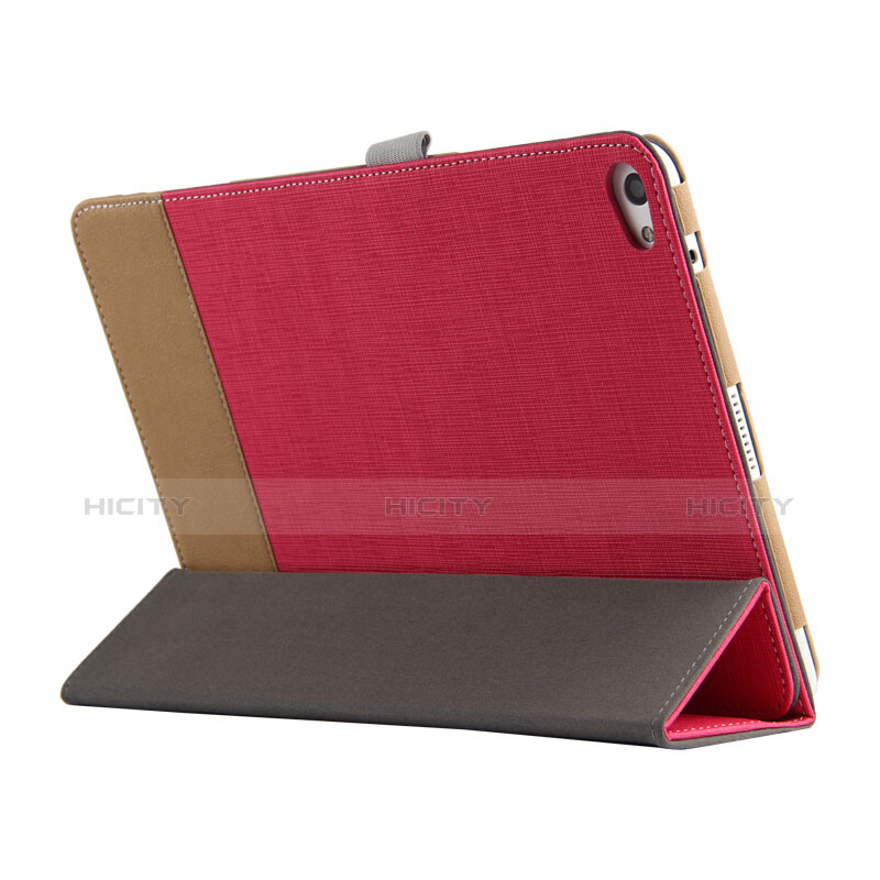 Carcasa de Cuero Cartera con Soporte L01 para Huawei MediaPad M2 10.1 FDR-A03L FDR-A01W Rojo