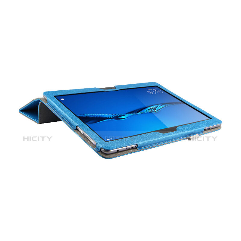 Carcasa de Cuero Cartera con Soporte L01 para Huawei MediaPad M3 Lite 10.1 BAH-W09 Azul