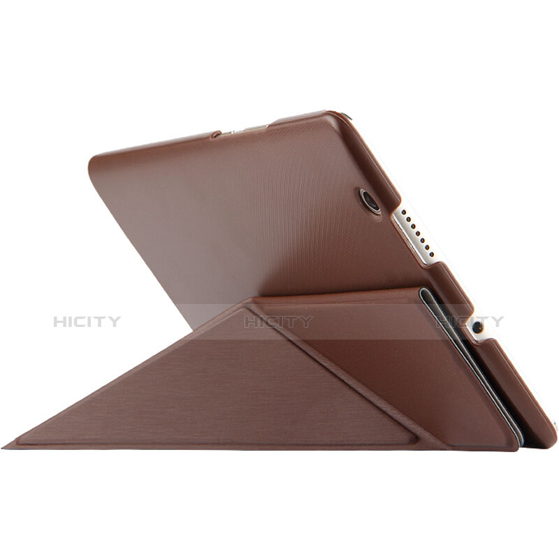 Carcasa de Cuero Cartera con Soporte L01 para Huawei MediaPad M3 Marron