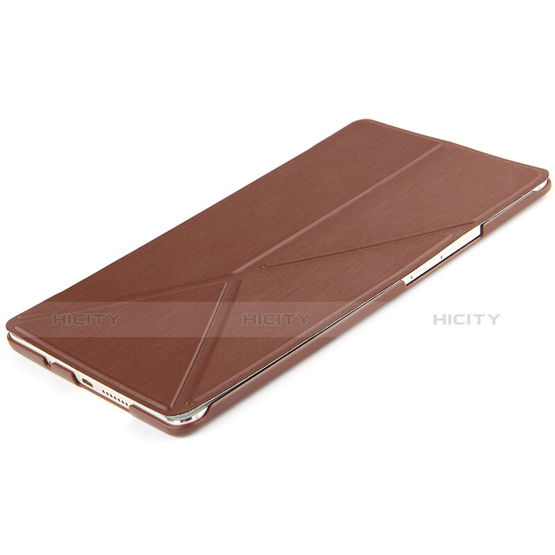 Carcasa de Cuero Cartera con Soporte L01 para Huawei MediaPad M3 Marron