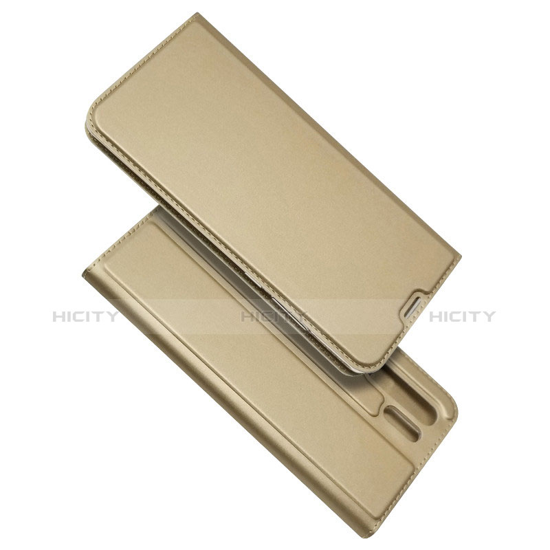 Carcasa de Cuero Cartera con Soporte L01 para Huawei P30 Pro Oro