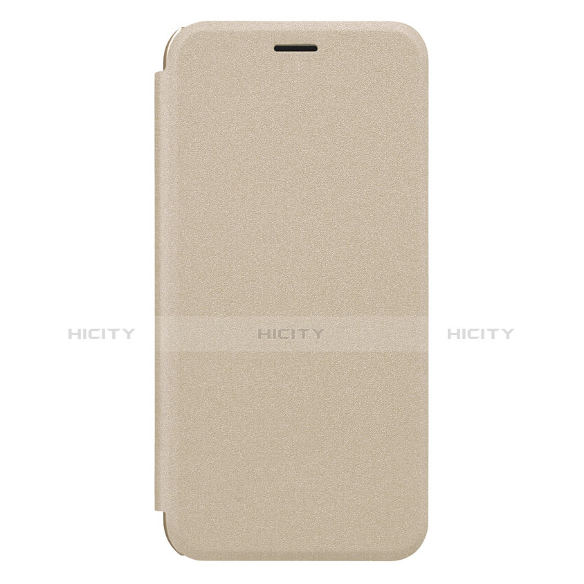 Carcasa de Cuero Cartera con Soporte L01 para Samsung Galaxy C8 C710F Oro