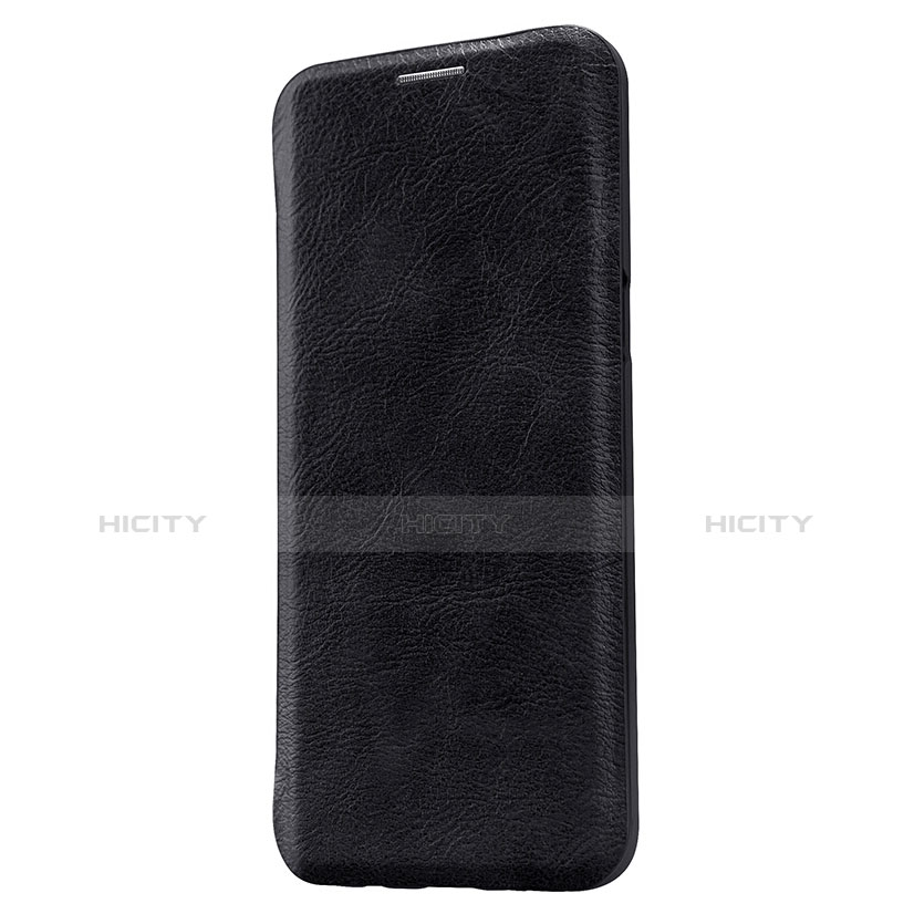 Carcasa de Cuero Cartera con Soporte L01 para Samsung Galaxy S8 Negro