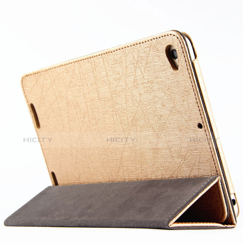 Carcasa de Cuero Cartera con Soporte L01 para Xiaomi Mi Pad 2 Oro